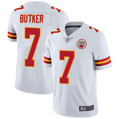 Men Kansas City Chiefs #7 Butker Harrison White Vapor Untouchable Limited Player Football Nike NFL Jersey